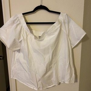 Off the shoulder white top